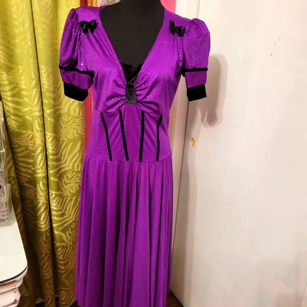 80s purple dress
